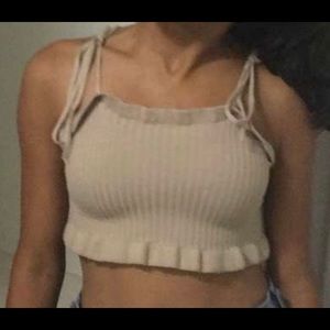 Tan Crop Top